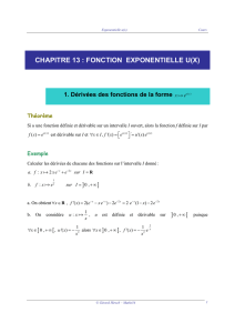 chapitre 13 : fonction exponentielle u(x)