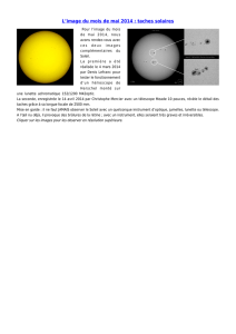 image du mois de mai 2014 : taches solaires