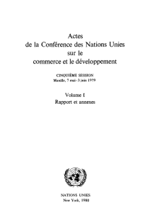 Rapport et annexes Volume I