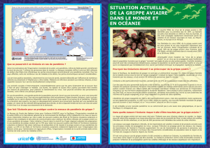 Situation actuelle de la grippe aviaire danS le monde et en océanie