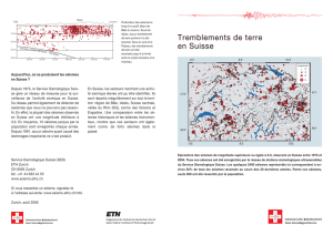 Tremblements de terre en Suisse