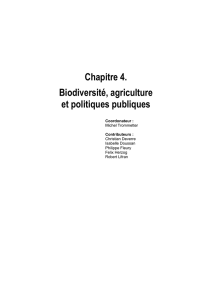Chapitre 4. Biodiversité, agriculture et politiques publiques
