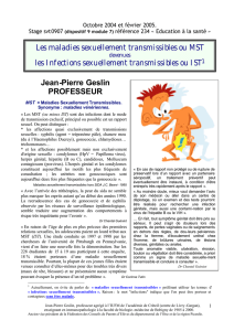 Les maladies sexuellement transmissibles ou MST les