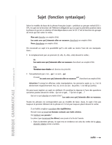 Sujet (fonction syntaxique)