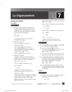 La trigonométrie