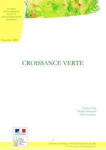 CROISSANCE VERTE