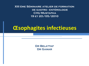 Œsophagites infectieuses