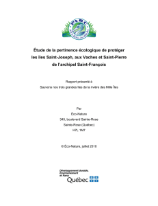 Rapport de l`étude - Sauvons nos trois grandes îles