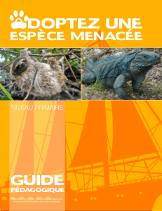 Guide pédagogique Adoptez une espèce menacée PRIMAIRE