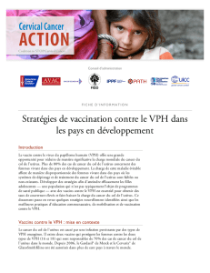 Stratégies de vaccination contre le VPH dans les pays en