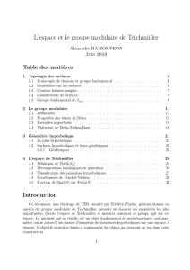 L`espace et le groupe modulaire de Teichmüller