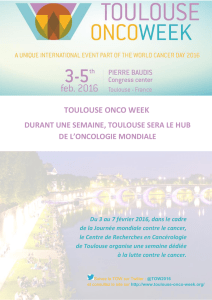 dossier de presse Toulouse Onco Week