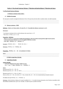 Plus Grand Commun Diviseur / Théorème de Bachet - index - mf-go