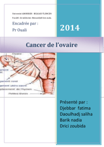 Cancer de l`ovaire - DSpace à Université abou Bekr Belkaid Tlemcen