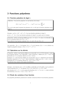 3 Fonctions polynômes