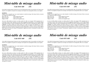 Mini-table de mixage audio Mini-table de mixage audio Mini