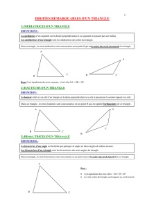 DROITES REMARQUABLES D`UN TRIANGLE