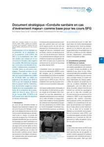 Document stratégique «Conduite sanitaire en cas d - CEFOCA-SFG