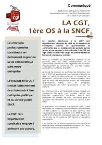 LA CGT, 1ère OS à la SNCF - CGT