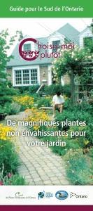 Guide pour le Sud de l`Ontario De magnifiques plantes non