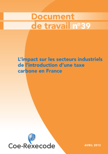 Impact sur les secteurs industriels de l`introduction - Coe