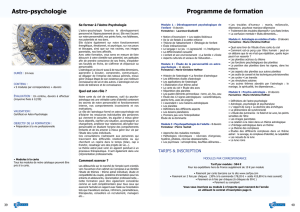 Programme de formation Astro-psychologie