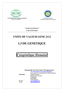 Master 1 Genetique Humaine Cours Magistral ( Format