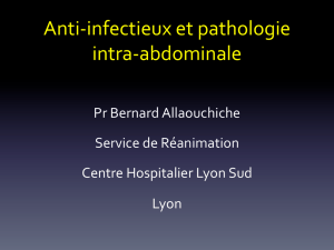 Anti-infectieux et pathologie intra-abdominale