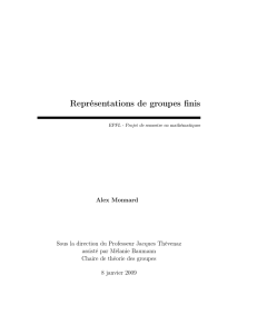 Theorie des representations de groupes finis - MATHAA
