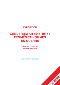 GENDER@WAR 1914-1918 : FEMMES ET HOMMES EN GUERRE