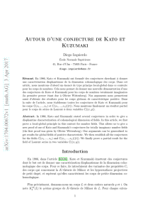 arXiv:1704.00672v1 [math.AG] 3 Apr 2017 Autour d`une conjecture