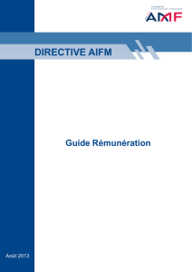 Guide AIFM - Rémunérations