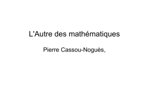 L`Autre des mathématiques - Pierre Cassou