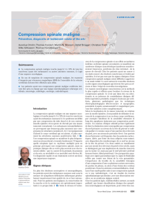 Compression spinale maligne