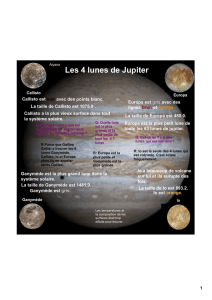 Les 4 lunes de Jupiter