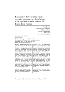 L`influence de l`environnement socio-économique sur la