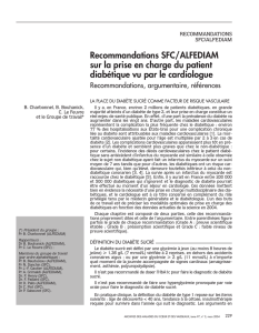 Recommandations SFC/ALFEDIAM sur la prise en charge du patient