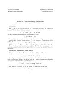 Chapitre 6: Equations différentielles linéaires