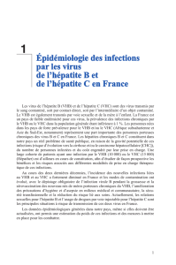 Épidémiologie des infections par les virus de l`hépatite B et de l