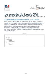 Justice / Portail / Le procès de Louis XVI