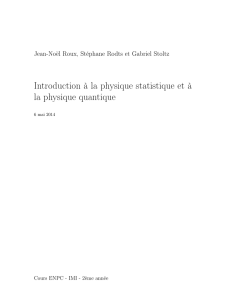 Introduction à la physique statistique et à la physique