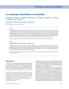 Le monitorage intracérébral en réanimation - École du Val-de