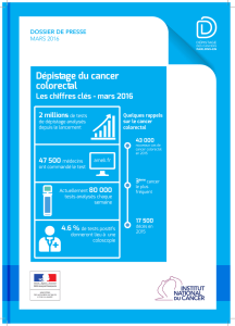 Dépistage du cancer colorectal - Ministère des Affaires sociales et