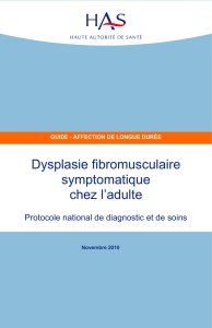 Dysplasie fibromusculaire symptomatique chez l`adulte