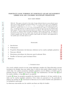 Faisceaux sans torsion et faisceaux quasi localement libres sur les