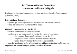 3- L`intermédiation financière comme surveillance