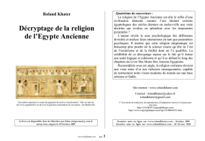 Décryptage de la religion de l`Egypte Ancienne - web
