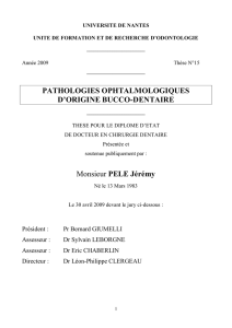 pathologies ophtalmologiques d`origine bucco