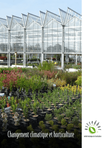 Changement climatique et horticulture