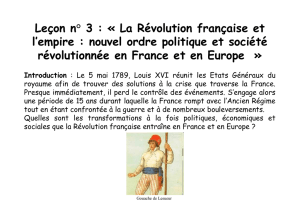 Lecon n 3 la revolution francaise et l empire